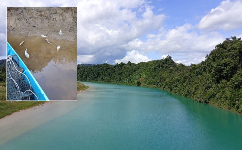 แม่น้ำเปรักเปลี่ยนเป็นสีฟ้า