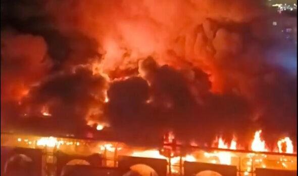 ไฟไหม้ตลาดรัสเซีย